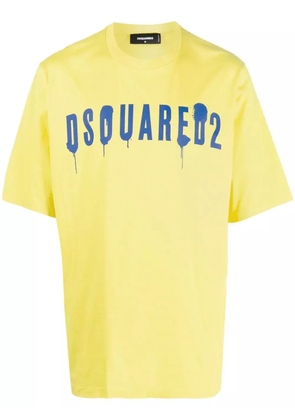 DSQUARED2 logo-print crew-neck T-shirt - Yellow