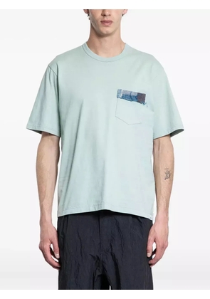 KUON pocket boro-trimmed T-shirt - Green
