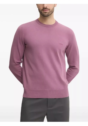 BOSS embroidered-logo sweater - Purple