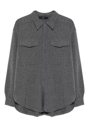 arch4 double-pocket cashmere shirt jacket - Grey