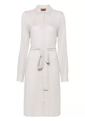 Missoni lamé-effect belted shirtdress - Neutrals