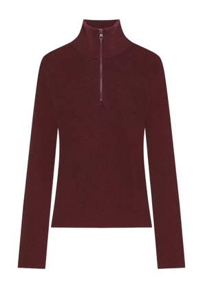 Courrèges zipped mock-neck sweater - Red