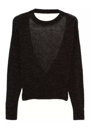 Haikure open-back knitwear - Black