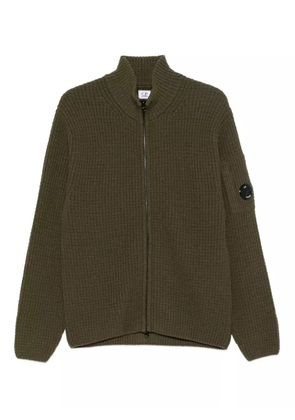 C.P. Company logo-detail cardigan - Green