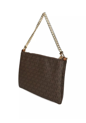 Michael Michael Kors monogram chain-strap satchel - Brown
