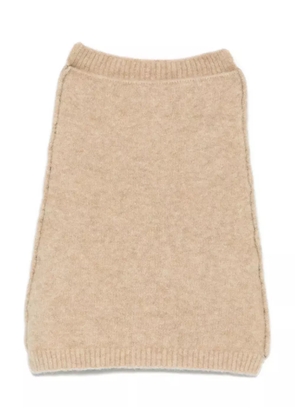 Isabel Benenato ribbed-trim scarf - Neutrals
