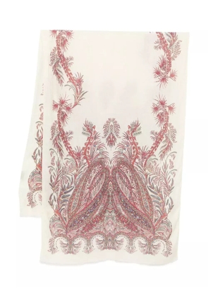 ETRO paisley-print scarf - White