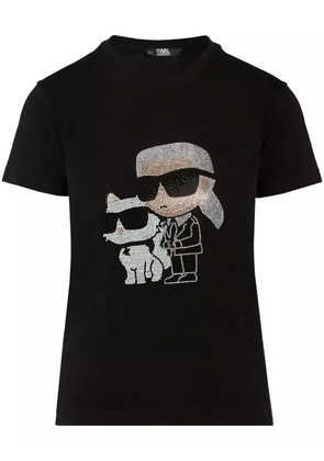 Karl Lagerfeld Ikon rhinestone-embellished T-shirt - Black