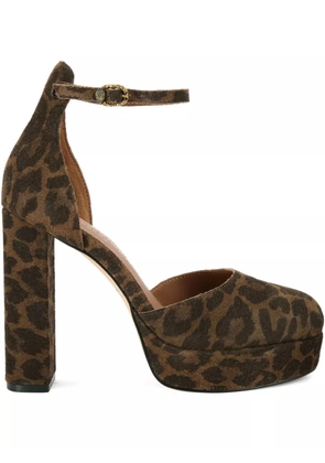 Kurt Geiger London Shoreditch leopard-print platform pumps - Brown