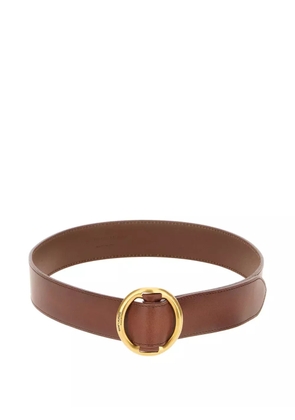Saint Laurent buckle-detail leather belt - Brown