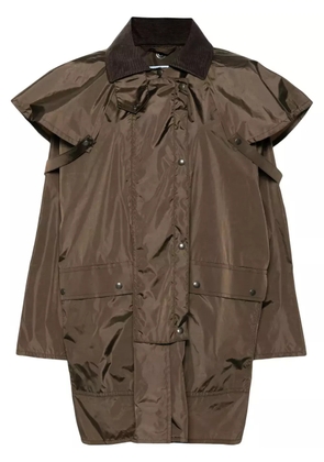 Prada corduroy-collar storm jacket - Brown