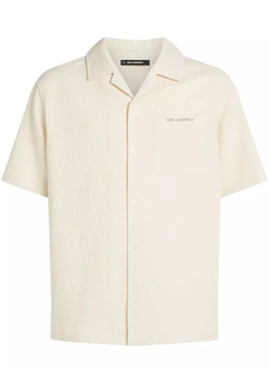 Karl Lagerfeld short-sleeve bambula shirt - Neutrals