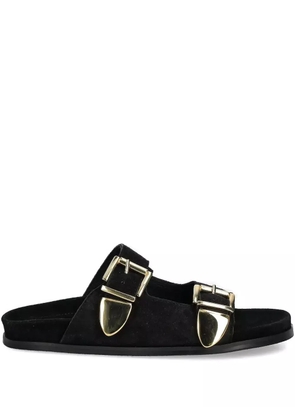 BILLI BI double buckle slides - Black