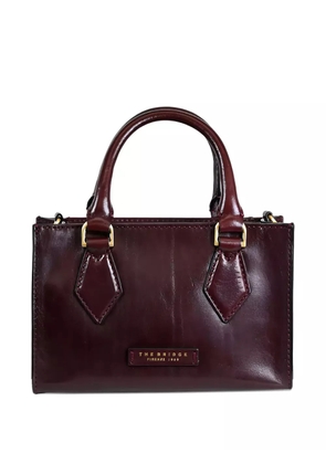 The Bridge top-handle leather tote bag - Red