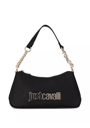 Just Cavalli logo-plaque chain-strap shoulder bag - Black