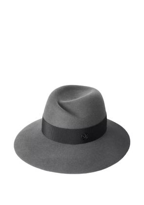 Maison Michel logo-plaque hat - Grey