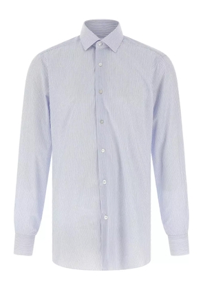 Barba striped-pattern shirt - Blue
