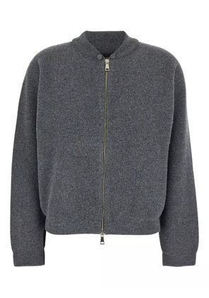 Fabiana Filippi ribbed zip-fastening cardigan - Grey