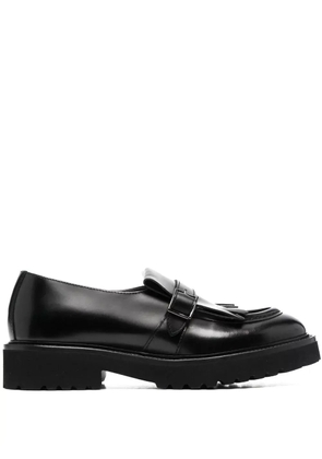 Doucal's fringed leather loafers - Black