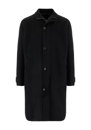 Giorgio Armani cashmere-blend button-fastening coat - Black