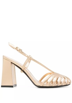 Alevì 100mm leather sandals - Gold