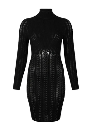 LIU JO punched braided ribbon dress - Black