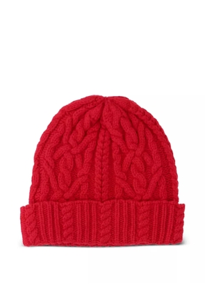 ASPESI cable-knit wool beanie - Red