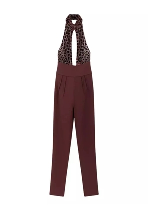 Elisabetta Franchi halter-neck sequin-embellished jumpsuit - Red