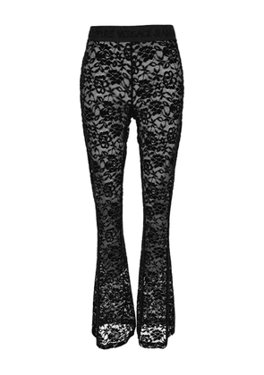 Versace Jeans Couture floral-lace trousers - Black