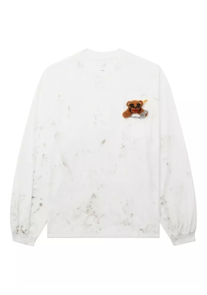 Doublet pocket-teddy long-sleeve T-shirt - White