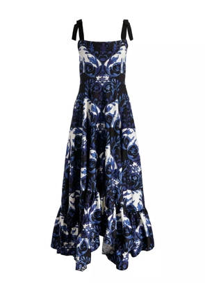 alice + olivia Rosalee tie-strap maxi dress - Blue