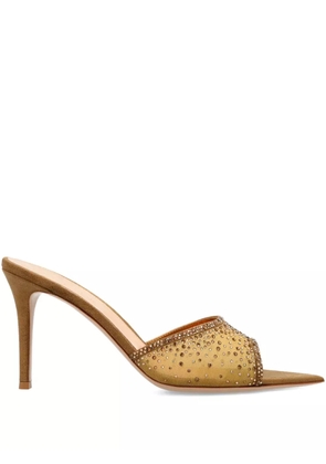 Gianvito Rossi 85mm Rania crystal-embellished sandals - Gold