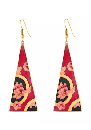 Susan Caplan Vintage 1980s triangular-shape earrings - Gold