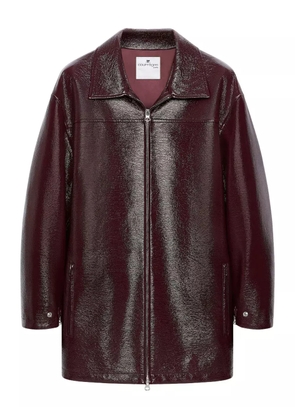 Courrèges vinyl belted jacket - Red