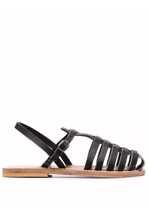 K. Jacques open-toe leather sandals - Black