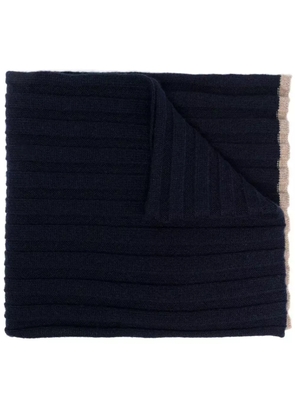 Brunello Cucinelli ribbed cashmere scarf - Blue