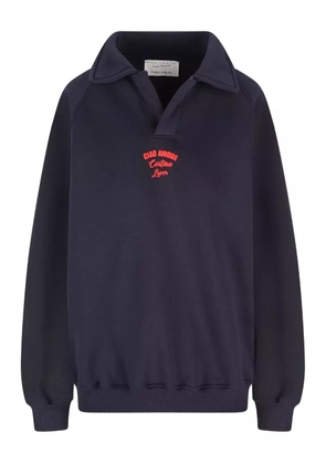 Giada Benincasa embroidered polo-neck top - Blue