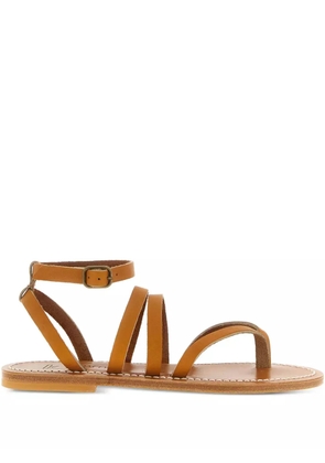 K. Jacques Hemeree leather ankle-strap sandals - Brown