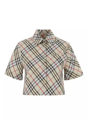 Burberry check-pattern short-sleeves shirt - Neutrals