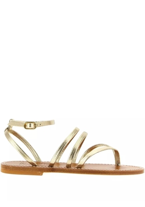 K. Jacques Hemeree laminated leather thong sandals - Gold