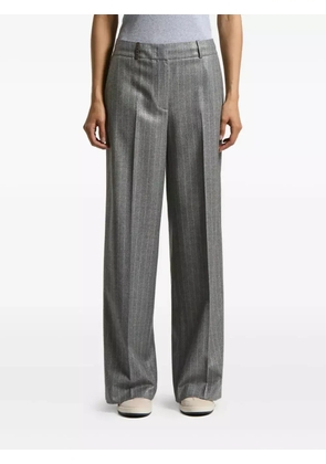 Peserico stripe-pattern trousers - Grey