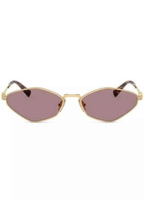 Miu Miu Eyewear geometric-frame sunglasses - Gold