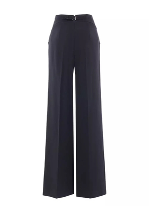 Ermanno Scervino satin-panelled belted trousers - Blue