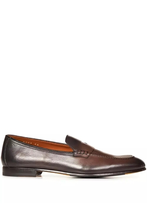 Doucal's leather penny loafers - Brown