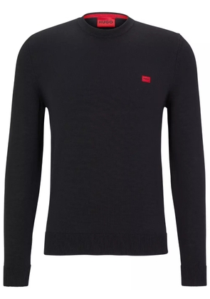 HUGO San Cassius logo-patch jumper - Black