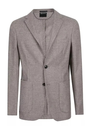 Zegna two-button wool blazer - Brown