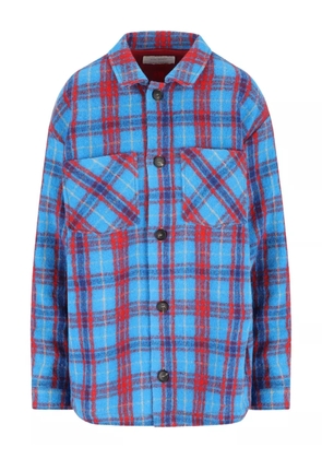 Giada Benincasa checked-pattern embroidered shirt - Blue