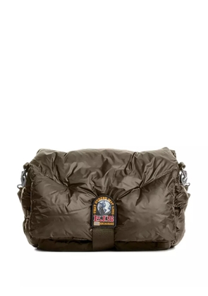 Parajumpers quilted logo-patch shoulder bag - Green