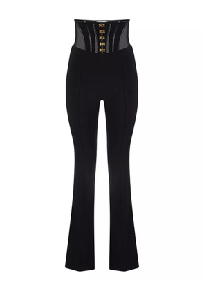 Elisabetta Franchi corset-detail high-waisted trousers - Black