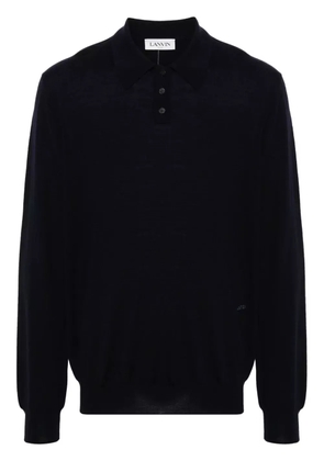 Lanvin logo-embroidered polo shirt - Blue